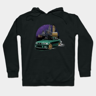 M3 E36 Illustration New York City Night Skyline Hoodie